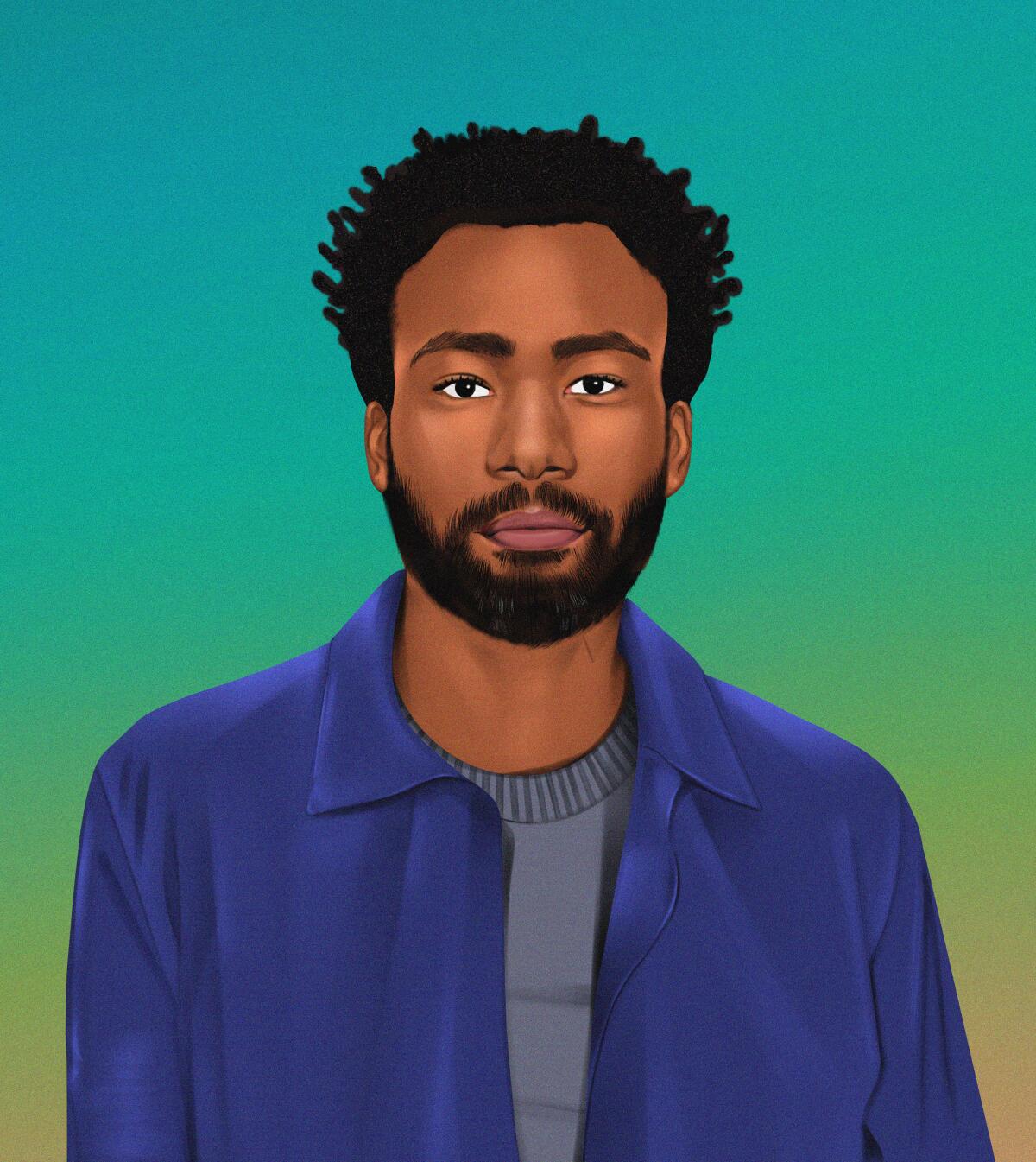 An illustration of Donald Glover.
