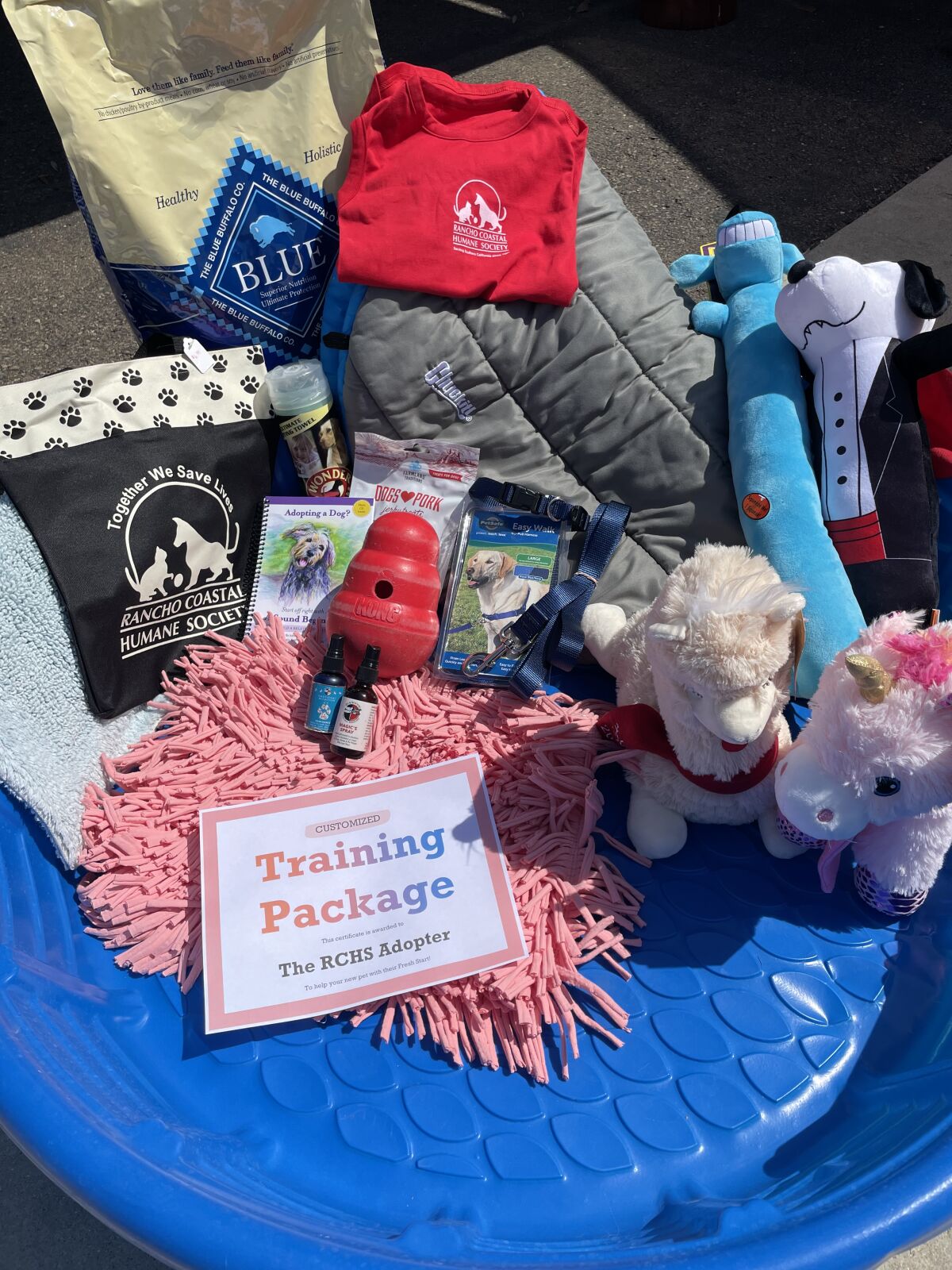 A Fresh Start gift basket for dogs.