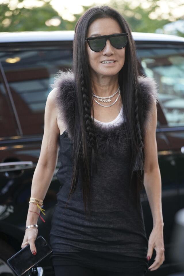 Vera Wang attends the quarterfinals of the U.S. Open tennis championships on Tuesday, Sept. 3, 2019, in New York.