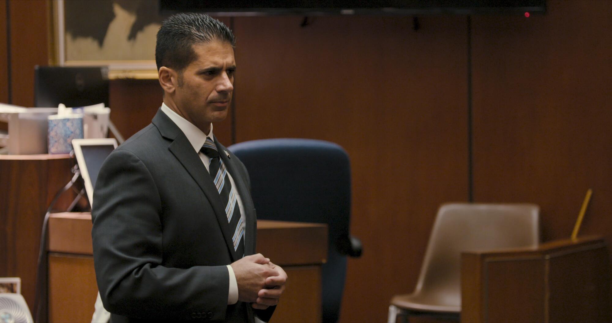 Deputy Dist. Atty. Jon Hatami is shown in court in the Netflix series on child victim Gabriel Fernandez.
