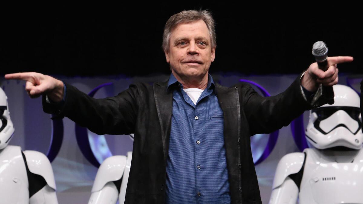 Mark Hamill at the opening of "Star Wars Celebration" in Anaheim in 2015.