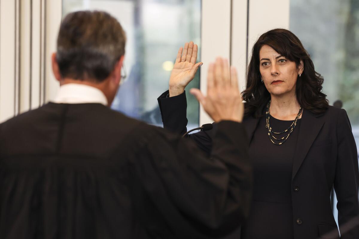 McGrath was sworn in as the new U.S. Attorney by Chief District Judge Dana Sabraw on Oct. 5 in downtown San Diego
