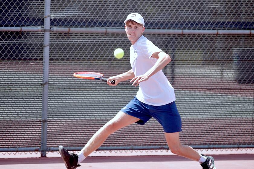 Lorenzo Brunkow swept his four singles sets in Palisades' 18.5 to 11 victory.