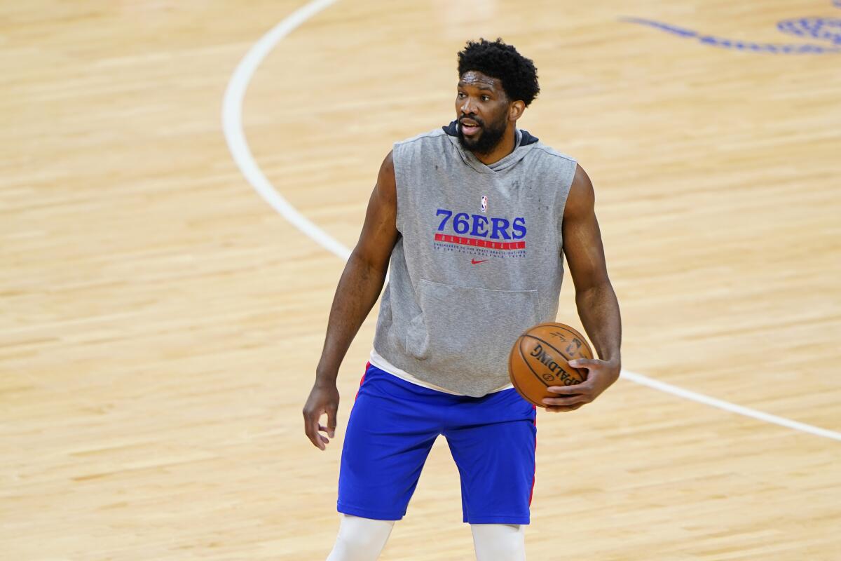 Sixers' Joel Embiid returns from knee injury for Game 2 vs