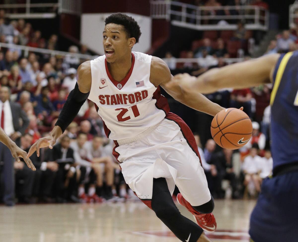 Stanford guard Anthony Brown had 16 points and 11 rebounds against California on Saturday.