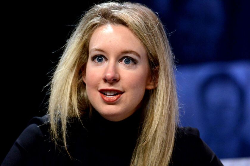 PHILADELPHIA, PA - OCTOBER 05: Elizabeth Holmes, Founder & CEO of Theranos speaks at Forbes Under 30 Summit at Pennsylvania Convention Center on October 5, 2015 in Philadelphia, Pennsylvania. (Photo by Lisa Lake/Getty Images) ** OUTS - ELSENT, FPG, CM - OUTS * NM, PH, VA if sourced by CT, LA or MoD **