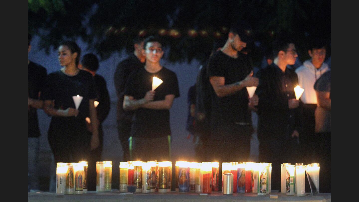 Photo Gallery: Candlelight vigil to remember Hoover student killed in motorcycle crash