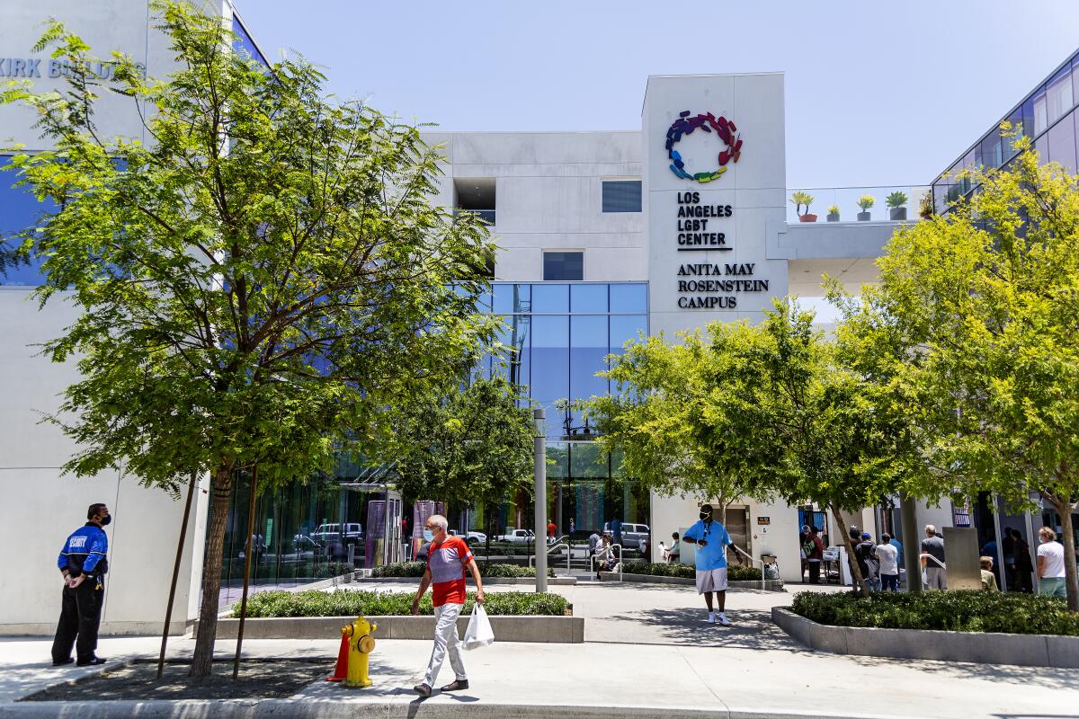 The exterior of the Los Angeles LGBT Center Anita May Rosenstein Campus