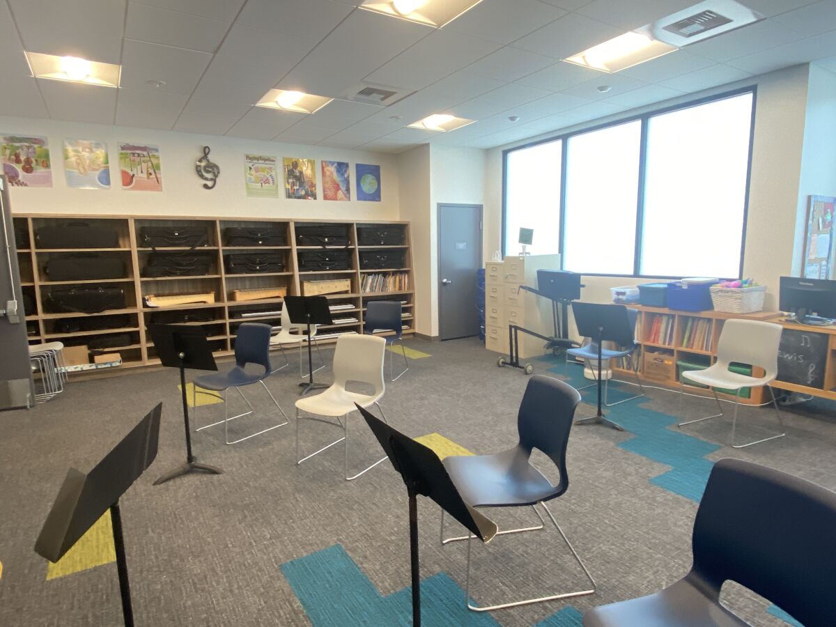"The Sandbox" also contains a new music room.