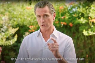 Screen grab of Gavin Newsom ad.