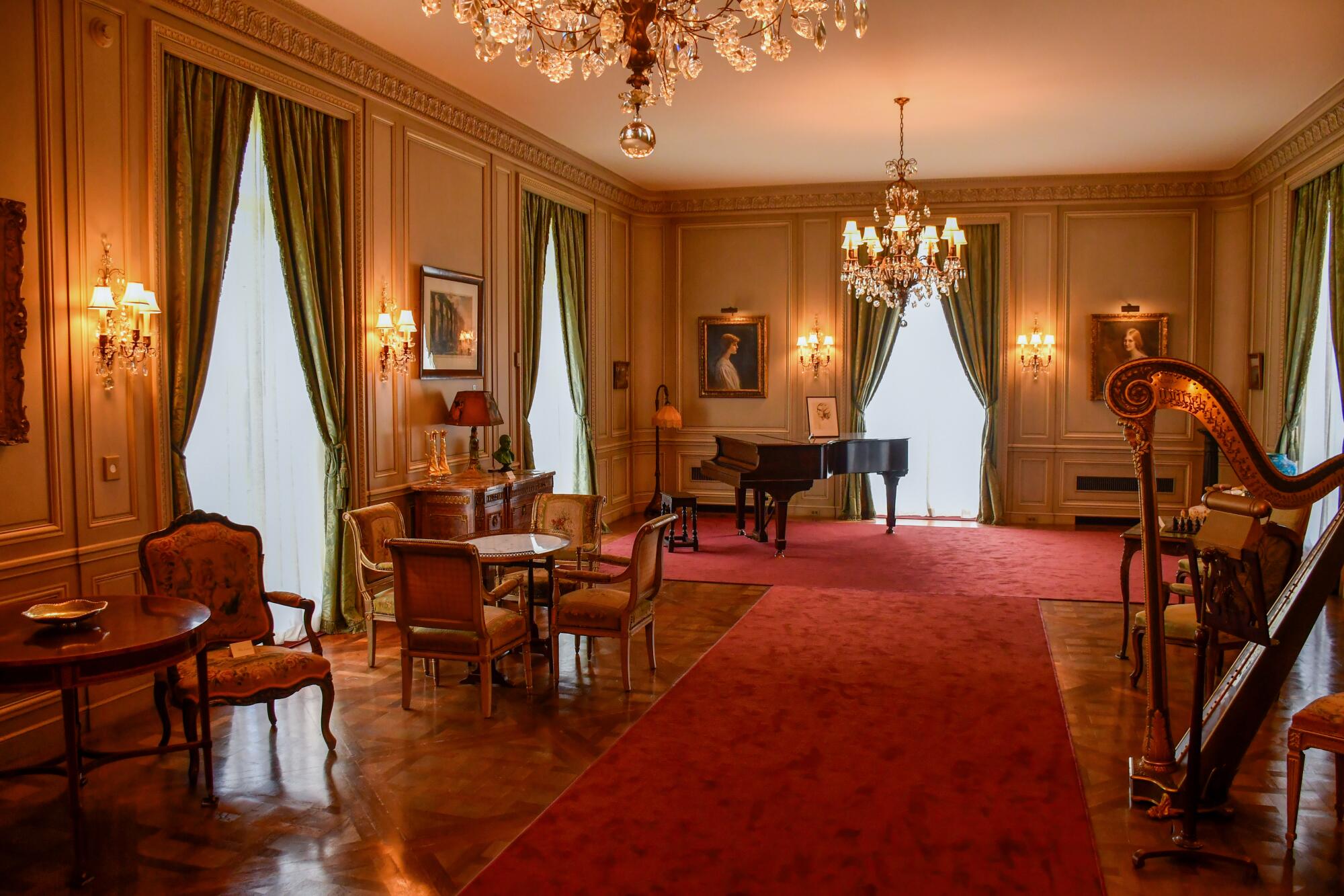 The music room of the estate.