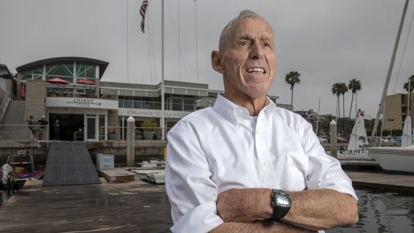 David Grant, shown at the Orange Coast College rowing center, accepted USRowing’s 2018 Medal of Honor for “extraordinary feats” at a ceremony in New York on Thursday.