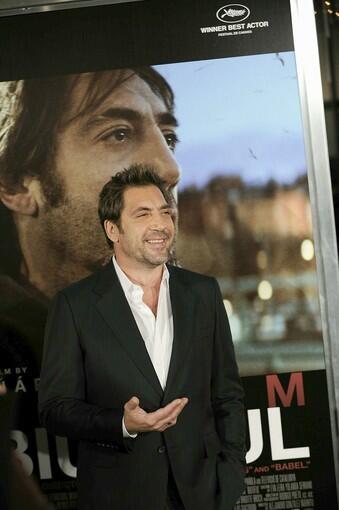 Javier Bardem steps out in L.A. on Tuesday to support his new foreign-language contender, "Biutiful." Bardem stars as Uxbal in the dark drama about a single dad facing death.