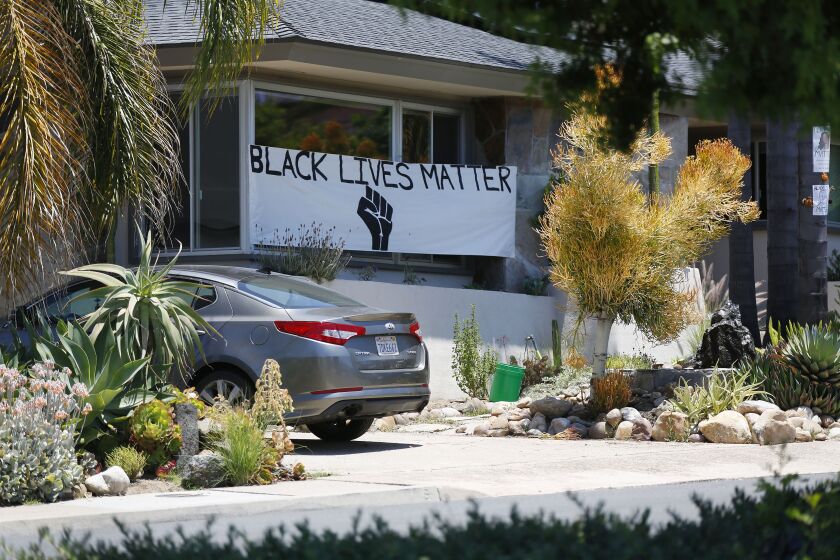 Black Lives Matter and Justice for George Floyd signs