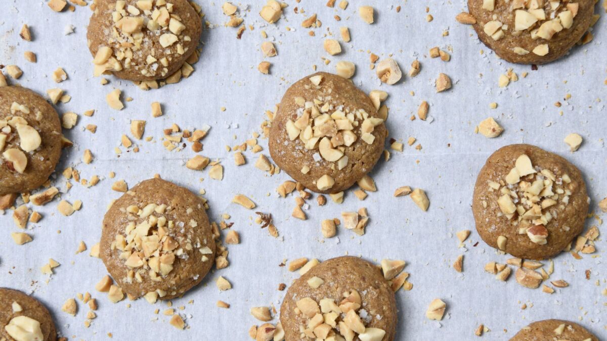 These flourless cookies bake up crisp around the edges and chewy on the inside.
