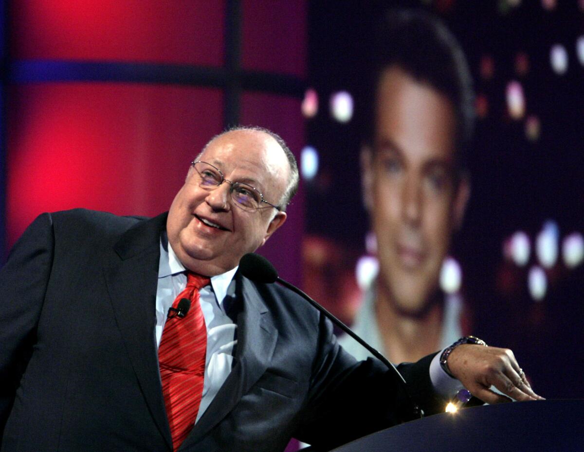 Roger Ailes at the Summer Television Critics Assn. Press Tour in Pasadena in 2006. Ailes died Thursday at age 77.
