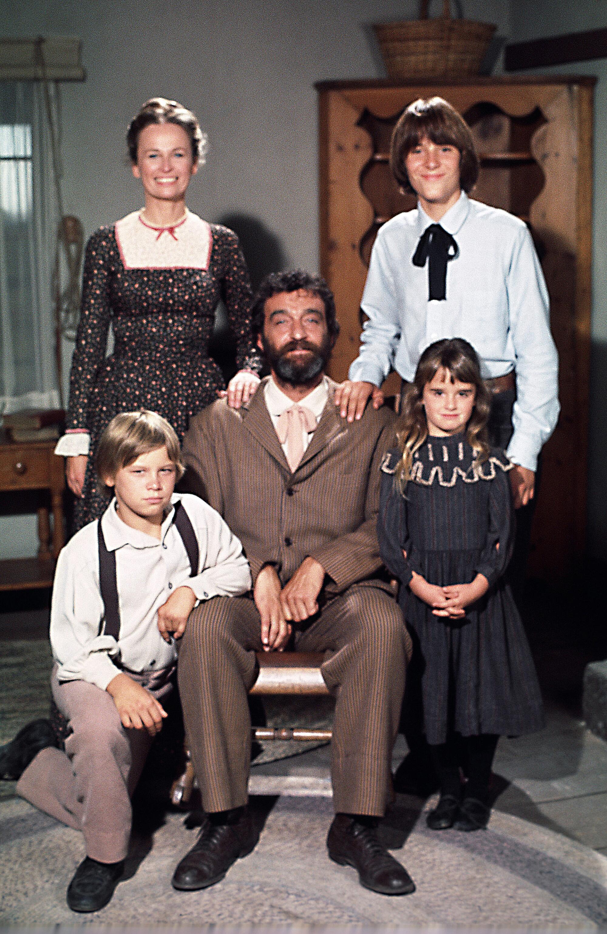 Kyle Richards, bottom right, with co-stars on "Little House on the Prairie" in 1975.