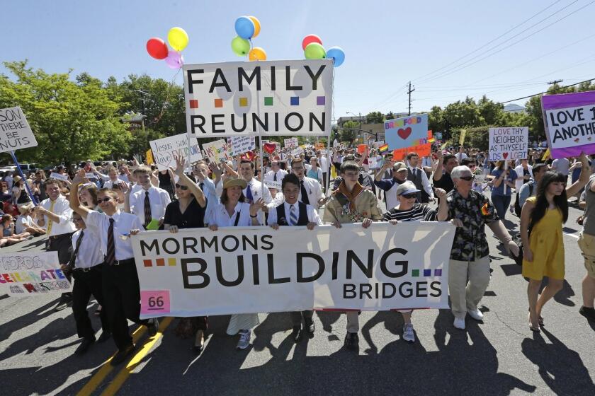 In this 2013 file photo, Salt Lake City celebrates gay pride.