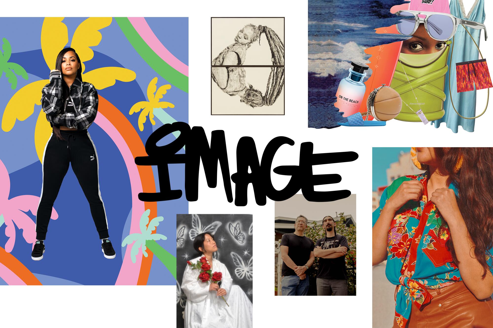 collage of Image Issue 2 photos and art with the Issue 2 logo in the center