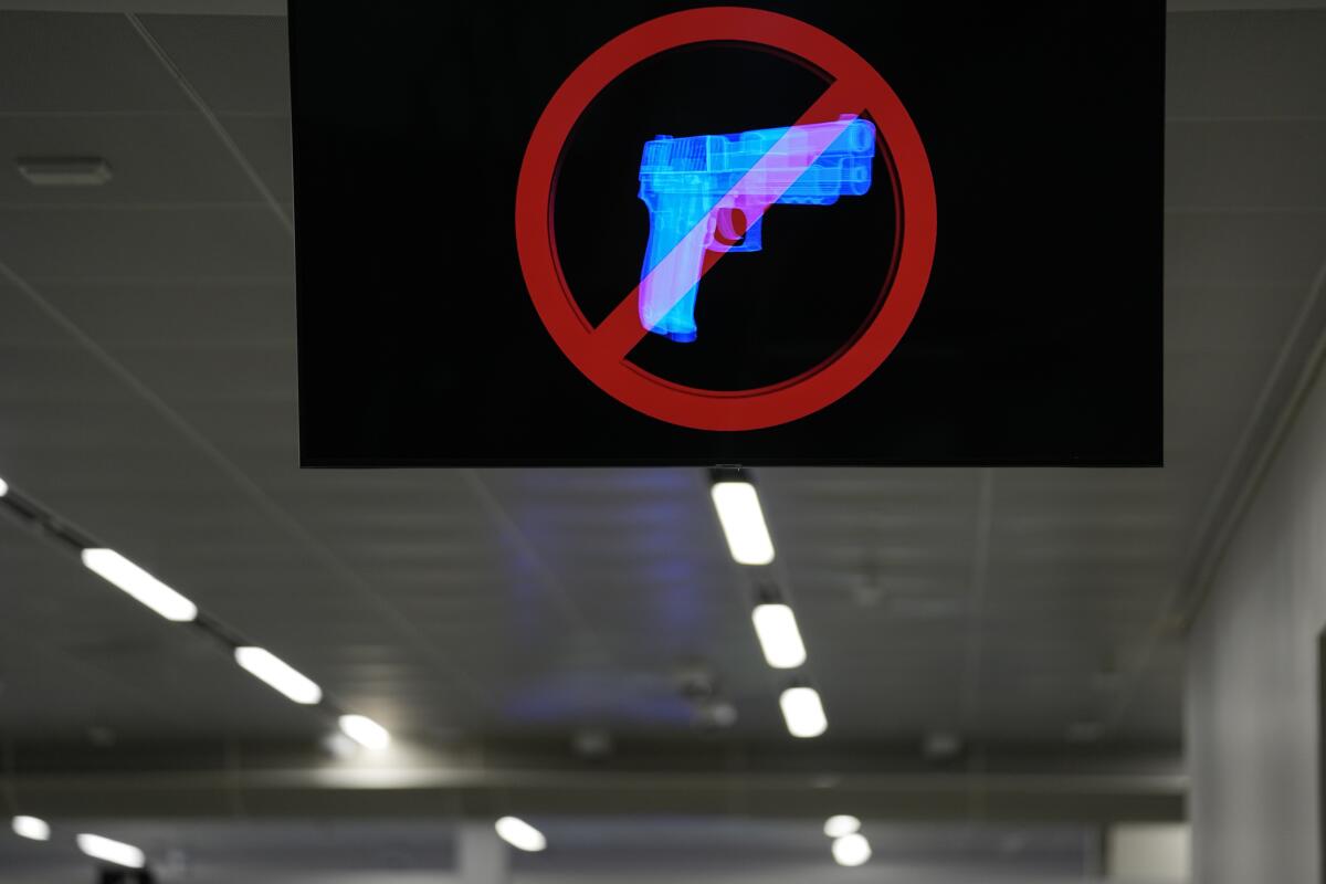 A "no guns" sign