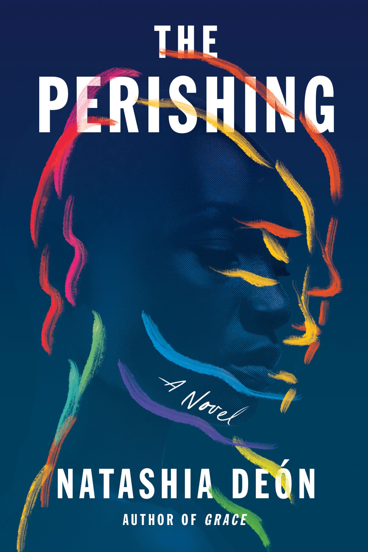 A woman's profile on the cover of "The Perishing" by Natashia Deón