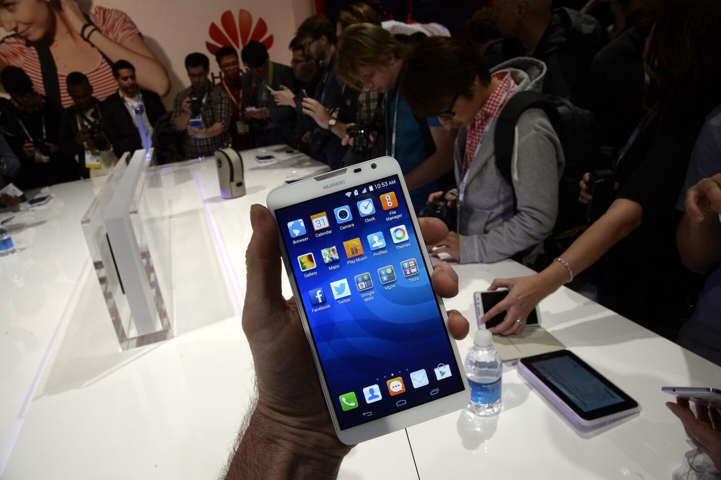 The Huawei Ascend Mate2 4G is shown during the press day at International CES in Las Vegas.
