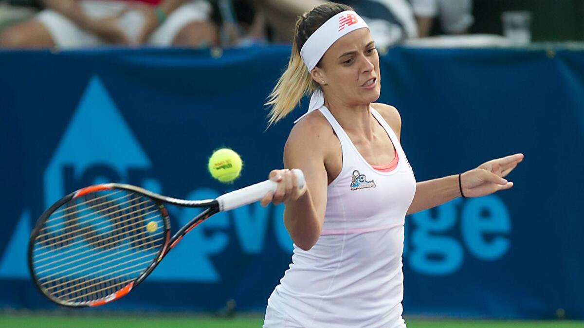 Nicole Gibbs of the Orange County Breakers, shown in action on Aug. 5, 2016, is entered into the Oracle Challenger Series tournament that begins Jan. 20 at the Newport Beach Tennis Club.