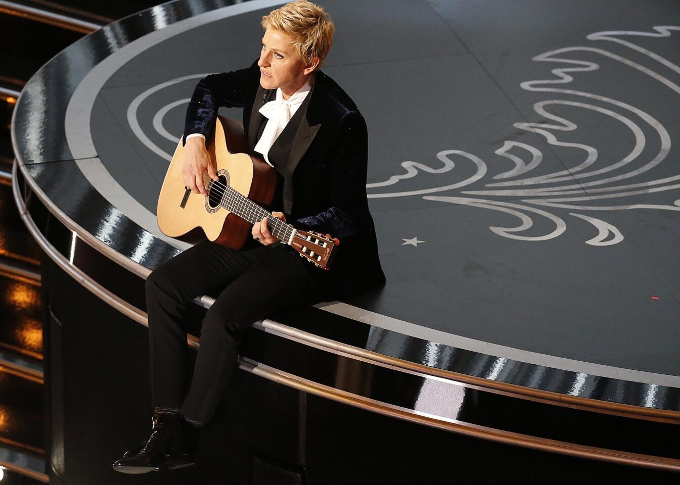 Backstage at the 2014 Academy Awards