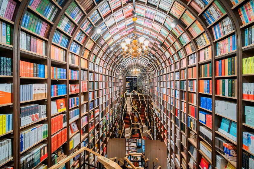 Interior of Zhongshuge bookstore in Beijing, China. (Photo by Zhang Qiao/VCG via Getty Images)