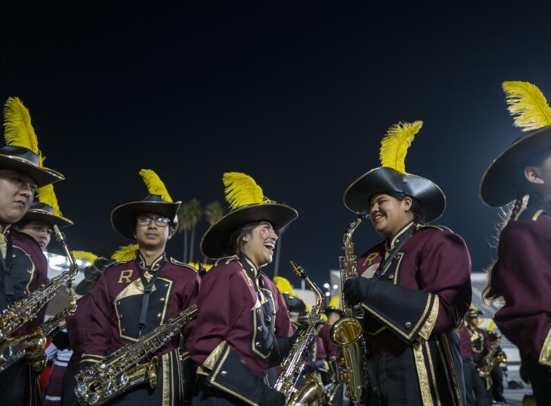 The Roosevelt High marching band.