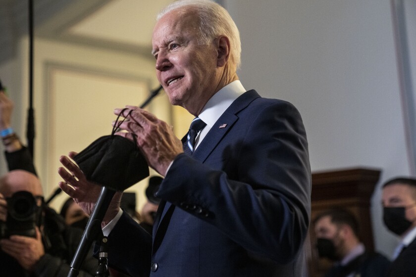 President Biden speaks in support of changing the Senate filibuster rules