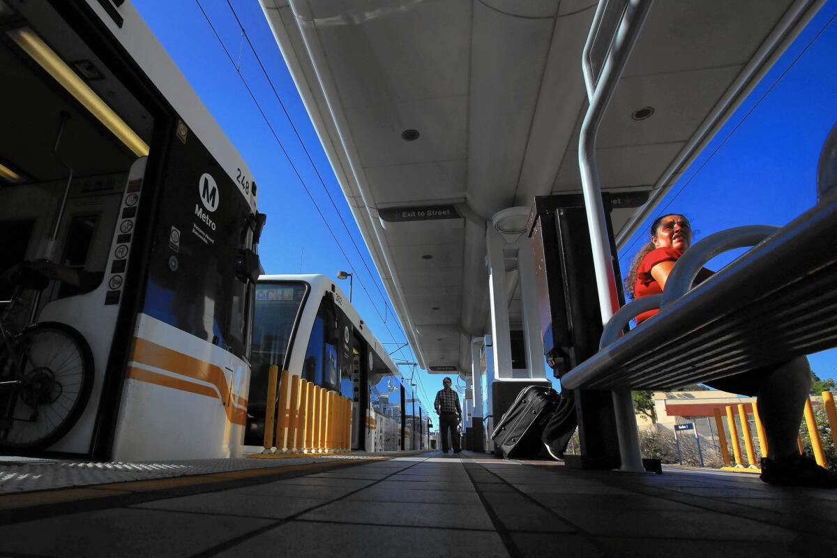 Metro's only failing grade in a statewide evaluation of transit stations went to the Wardlow Station, which serves the Blue Line in Long Beach. Only 8.5% of residents and 8.4% of workers in the area take transit.