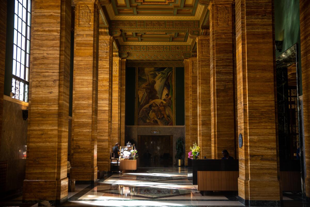 William Gilbert's "The Apotheosis of Power" in the lobby of the CalEdison building.