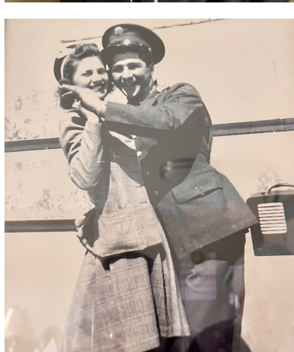 Newlyweds Angie and Bill Nicargi in 1942.