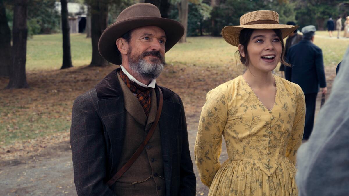 Toby Huss with Hailee Steinfeld in "Dickinson."
