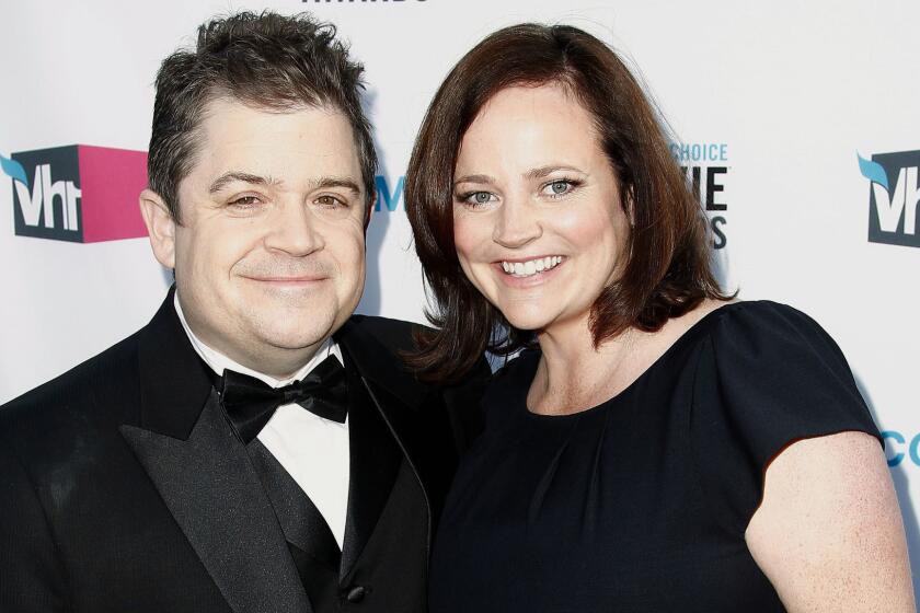 Patton Oswalt and Michelle McNamara appear at the Critics' Choice Awards in 2012.
