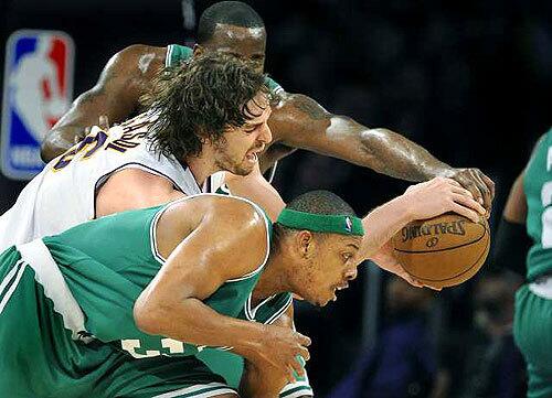 Pau Gasol, Paul Pierce, Kendrick Perkins