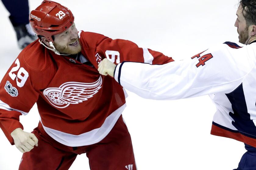 The Montreal Canadiens toughened up by acquiring Red Wings center Steve Ott (29), shown squaring off with Capitals defenseman Brooks Orpik, as well as Kings forward Dwight King and Stars defenseman Jordie Benn.