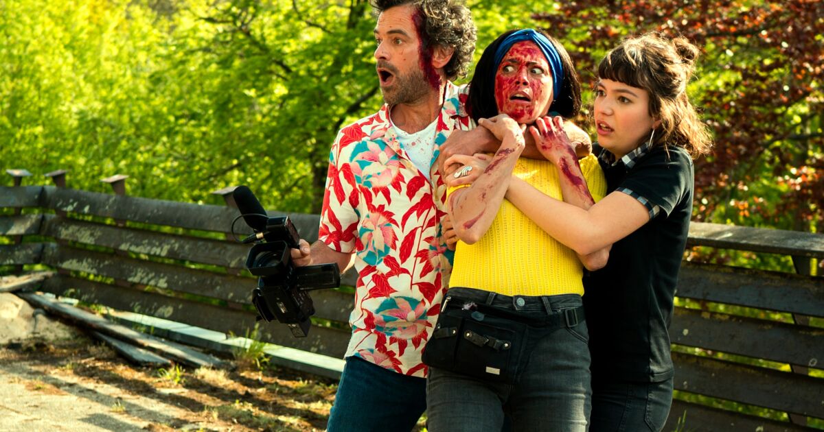 Review: Zombies chomp on a film crew in ‘Final Cut,’ a fun French remake that eats itself