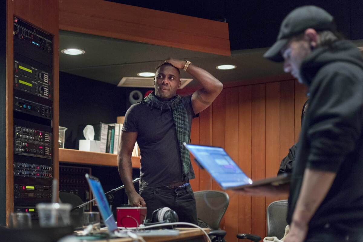 Idris Elba with Skrillex last month at Henson Recording Studios in Los Angeles.