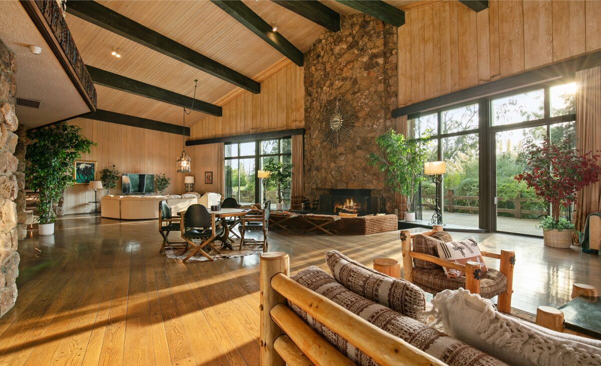 A large ranch-style living room