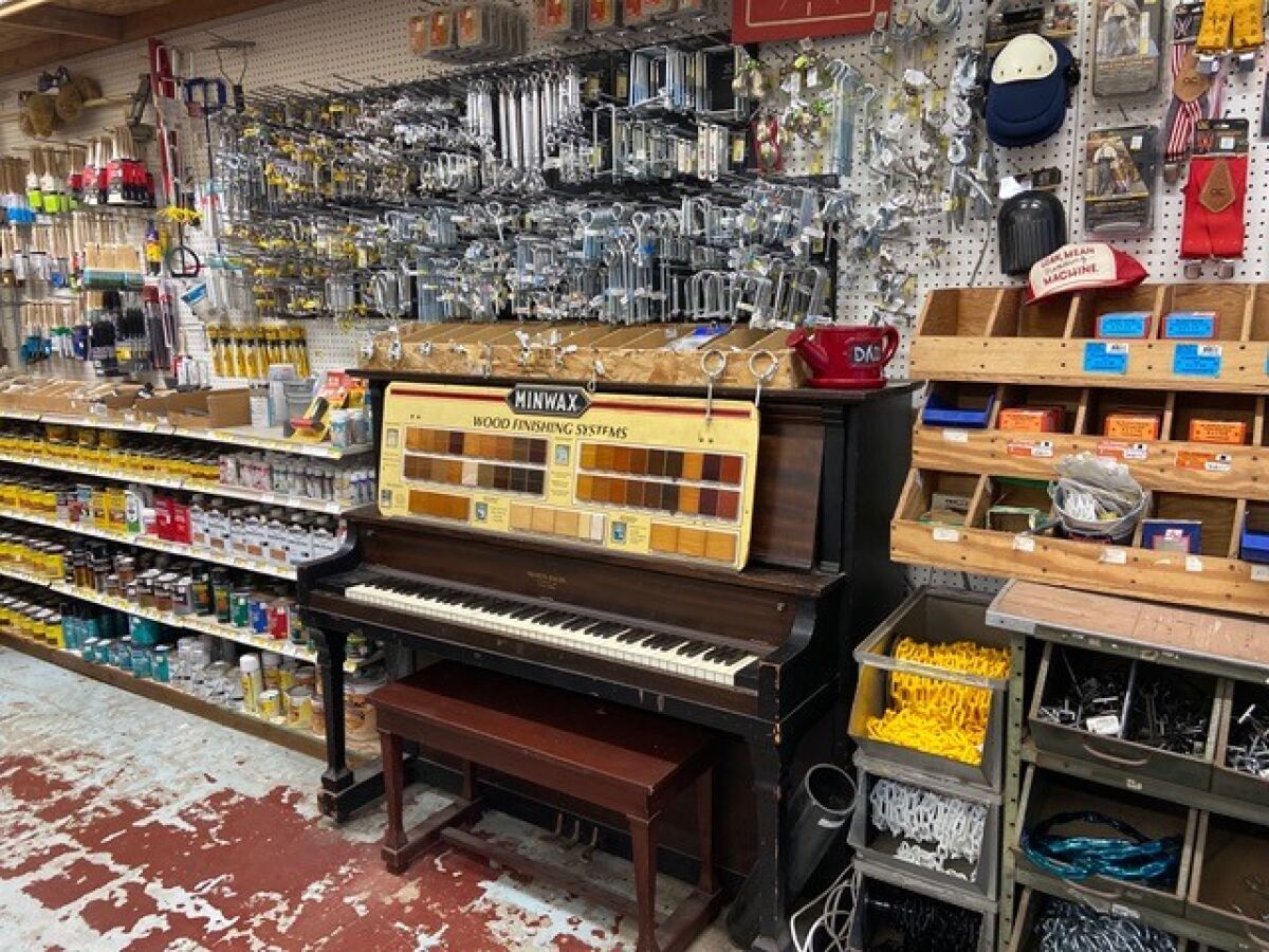 OB Hardware's old piano will stay, new co-owner Jenae Kuchman says.