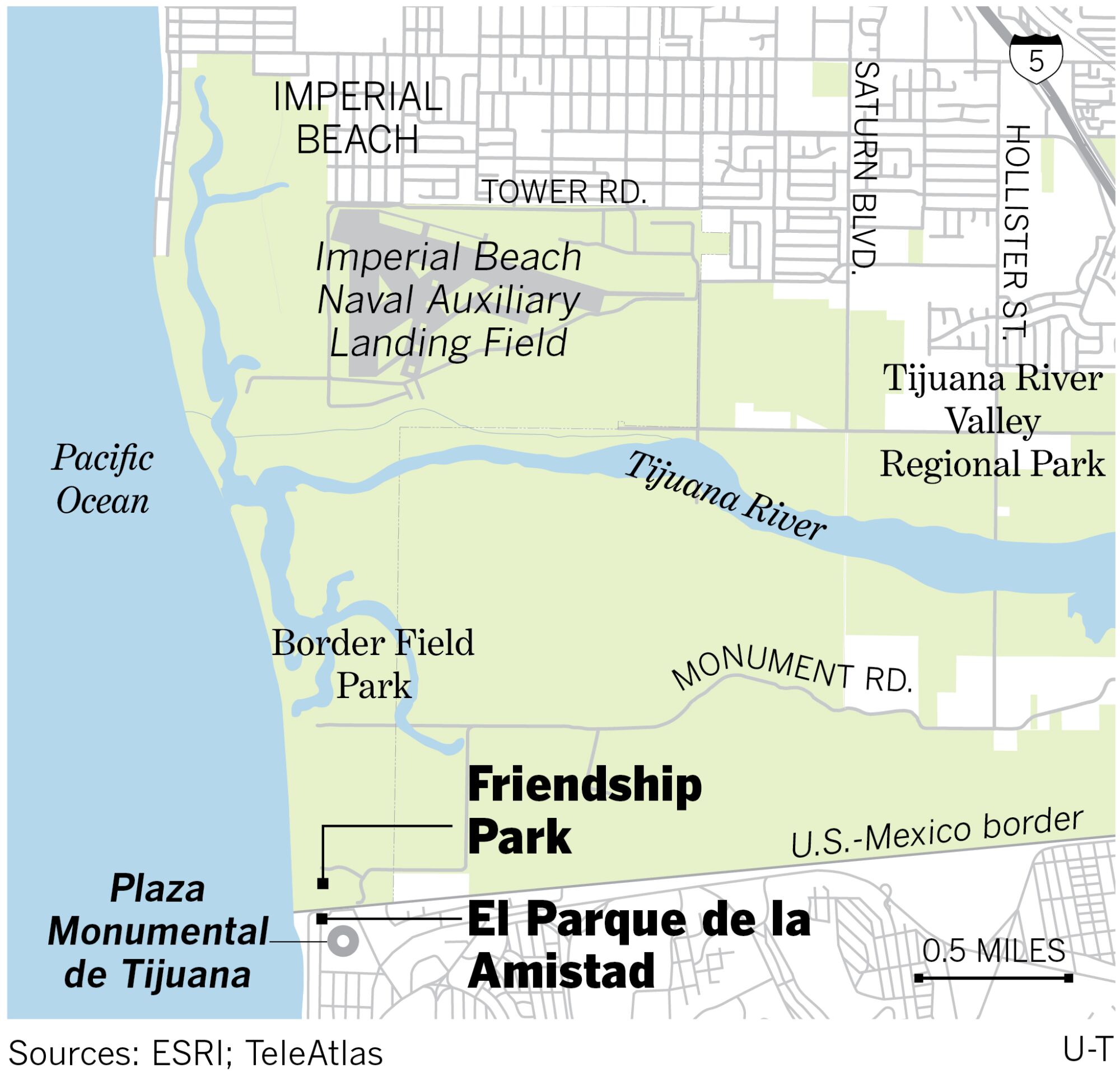 Friendship Park map