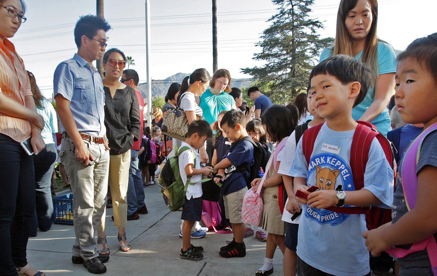 Photo Gallery: First day of school at Mark Keppel Visual and Performing Arts Magnet School in Glendale