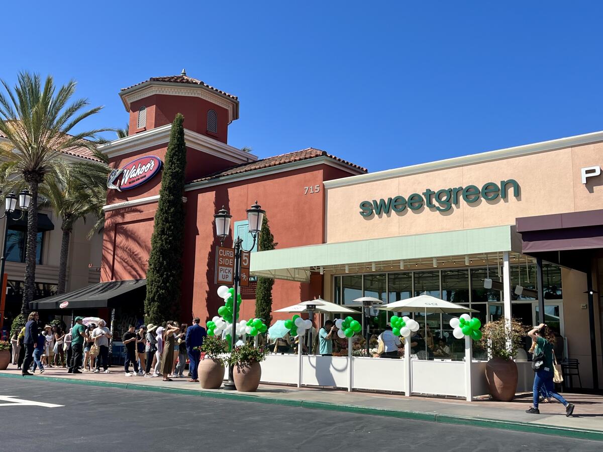 Sweetgreen opened its first Orange County restaurant at the Irvine Spectrum Center.