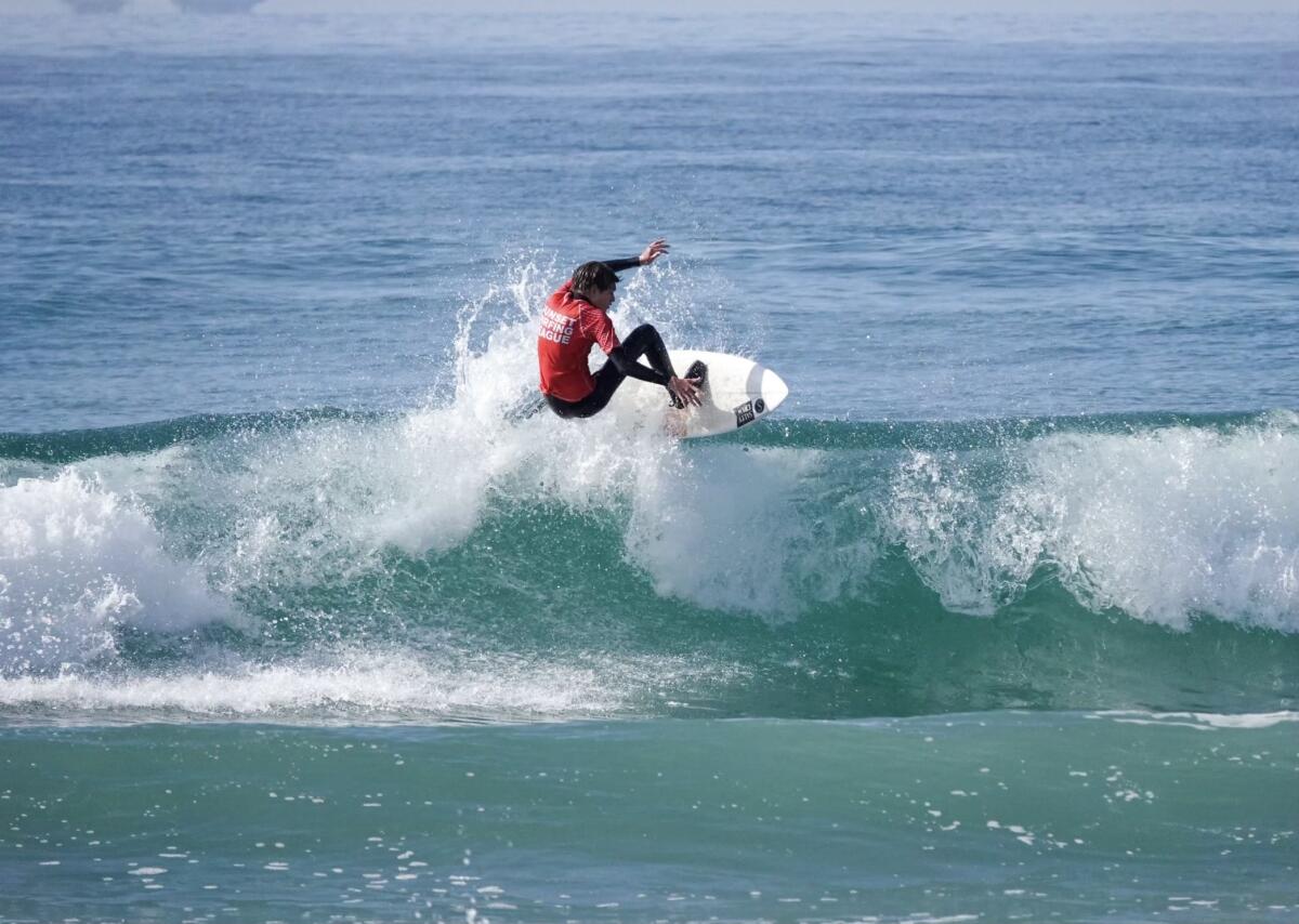 Newport Harbor freshman Ryan Bukoweicki placed fifth in the boys' shortboard competition on Wednesday.