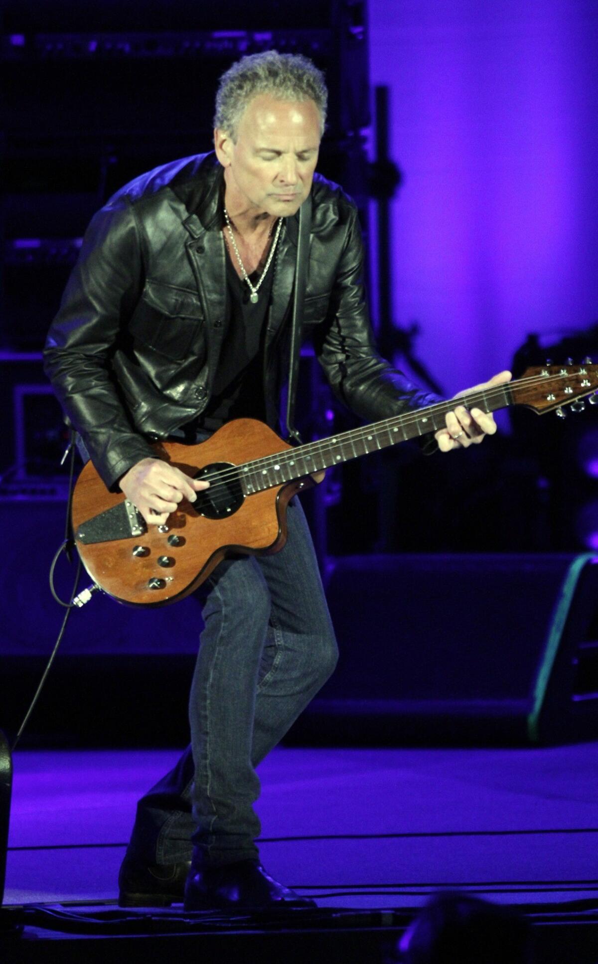 Lindsey Buckingham of Fleetwood Mac at their concert at the Hollywood Bowl in May of 2013.