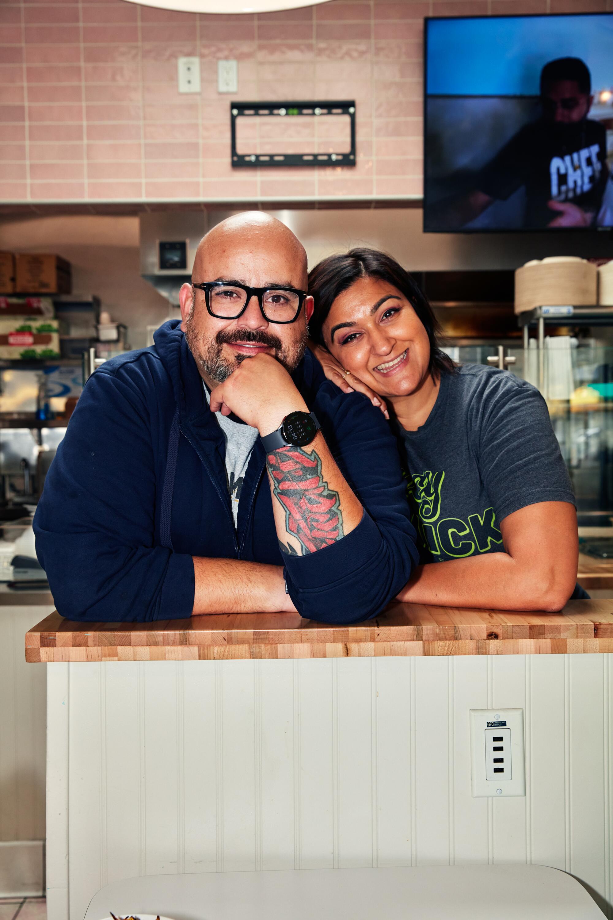 Marcel Rene Michel and Rhea Patel Michel, co-owners of Saucy Chick