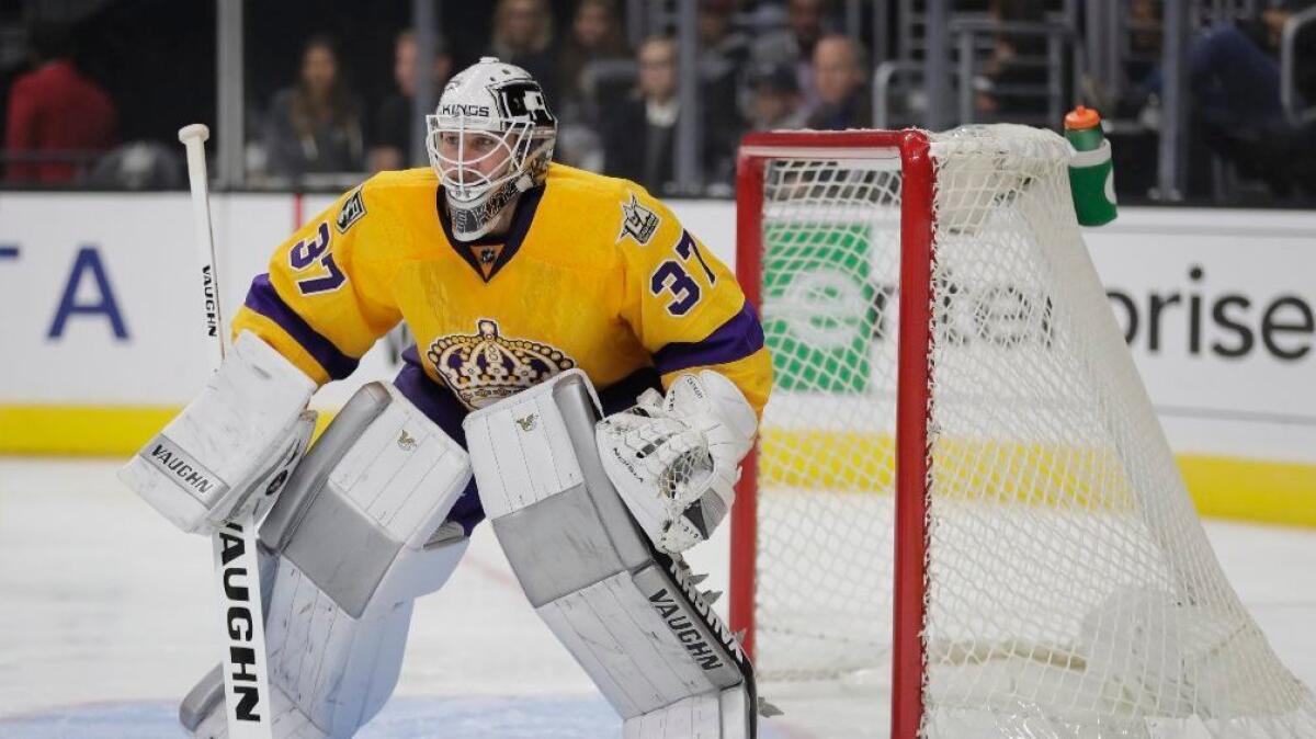 Goalie Jeff Zatkoff is day-to-day with a groin injury and will rejoin the Kings on their next road trip.