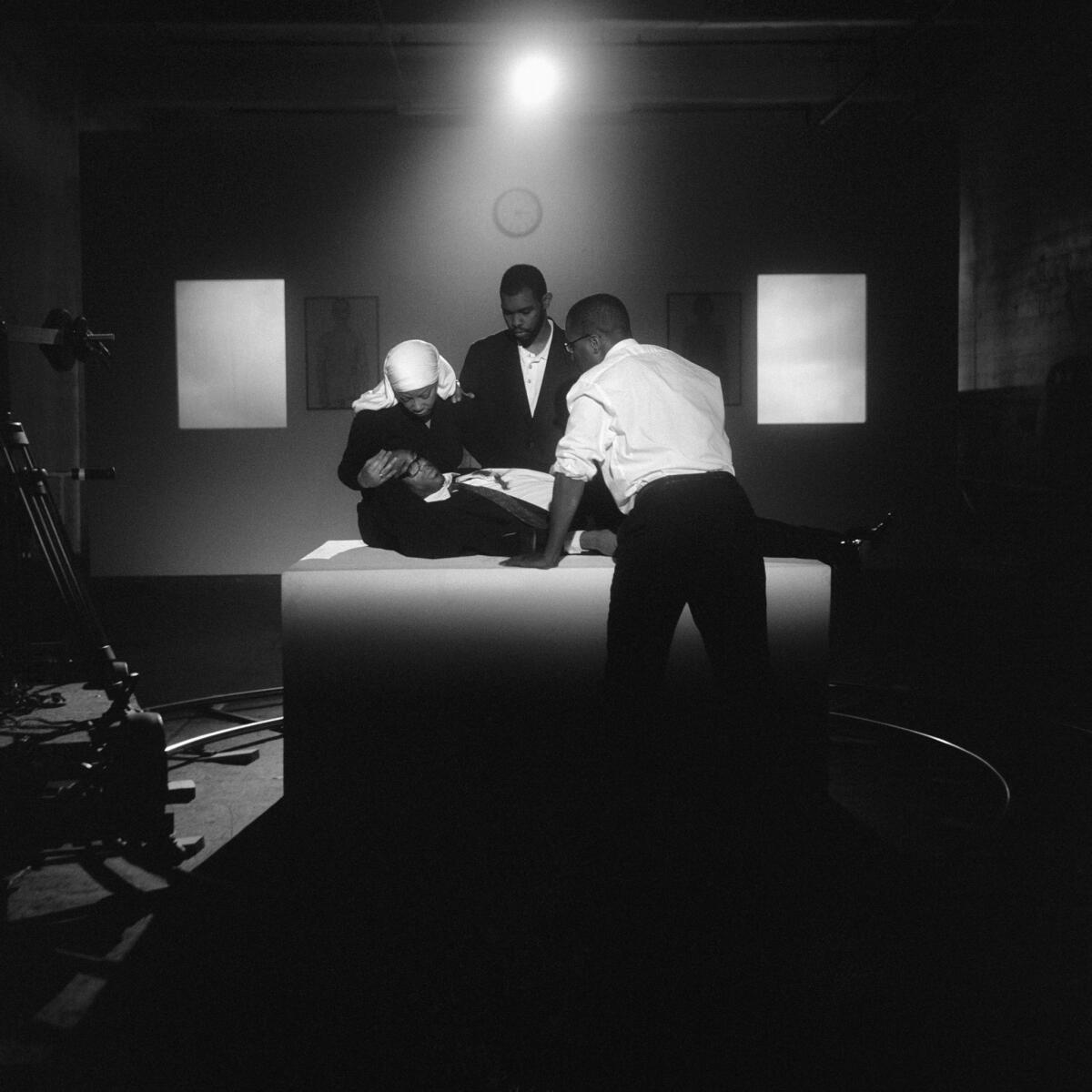 "The Assassination of Medgar, Malcolm, and Martin," 2008, an archival pigment print by Carrie Mae Weems, provides a contemporary view of the Black Panther Party. (Carrie Mae Weems / Jack Shainman Gallery, New York)